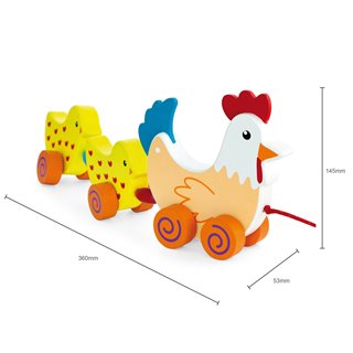 Pull-along - hen & two chicks